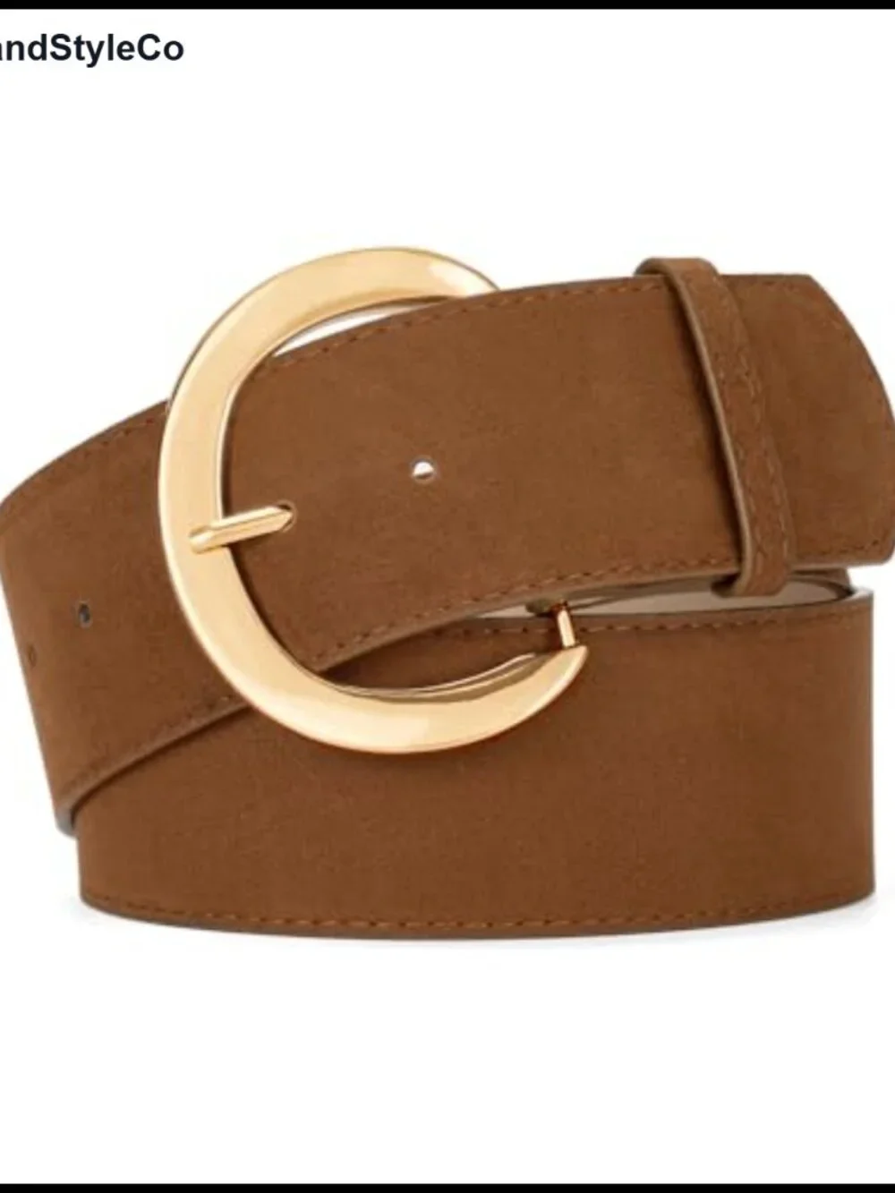 Wide Suede Belt Chunky Waistband Women Gold Buckle